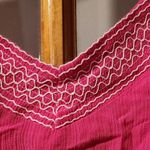 Torrid  size 1 pink babydoll Crinkle gauze embroidered tier top nwt Photo 3