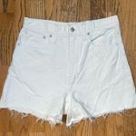 Madewell  The Mom Jean Short White High Waisted Relaxed size 27 Photo 0