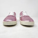 Stuart Weitzman [] Daryl Pink Metallic Snake Embossed Leather Sneakers Size 8.5 Photo 3