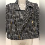 Sundays bliss lined jacket navy zip up top blazer size small Photo 2