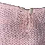 1980s baby pink sweater with faux pearl and lace detailing Size M Photo 6