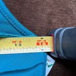 Black Sacks Fifth Avenue Teal Blue Sleeveless Tiered Satin Ruffle Blouse Sz S Photo 8