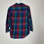 Marine layer  Red Blue Green Long Sleeve Button Front Shirt XS Photo 3