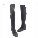 Stuart Weitzman  gray wedge boots otk 7 $450 Y2k spring boho suede  party formal Photo 1