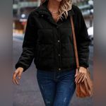 Women's Black Corduroy Jacket Photo 5