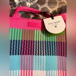 Kate Spade NWT Pink Green Plaid Satchel crossbody fabric collectible summer prep Photo 7