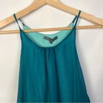 matty m Blue Chiffon Layered Scoop Neck Tank Top XS Photo 2