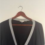 Vince Black Cardigan with Gray Trim Photo 3