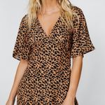 Nasty Gal Abstract Spot Print Angel Sleeve Midi Dress Size 8 Photo 3