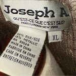 American Vintage Vintage Joseph A Silk Metallic Blend Gold Sweater Sz XL Photo 3