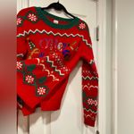 Holiday Time  Size S Merry Christmas Embellished Sequin Crew Neck Ugly Sweater Photo 7