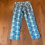 Lilly Pulitzer Cocoanut walk crop indigo ikat pant size 0 Photo 11