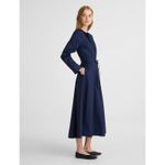 Madewell  Tie Waist Midi Shirtdress Classic Minimalist Midnight Navy US 8 NWT Photo 2