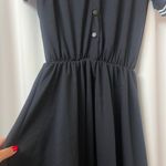 New Kawaii Navy Blue Button Up School Girl Short Sleeve Dress Size M Photo 7