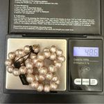 14K 585 Gold Clasp 9mm Ivory Cream Freshwater Cultured Pearl 17” Necklace 48.6g. Photo 14