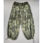 SheIn Harem Pants Womens 3XL Green Floral Paisley Drawcord Hem Jogger Loose Photo 1