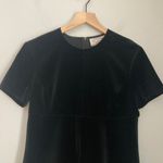 Armani Jeans Velvet Babydoll Dress US 12 Black Short Sleeve 90s Grunge Goth Photo 2