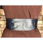 Cinch belt navy blue goldtone clasp 1980s signed pearl Photo 5