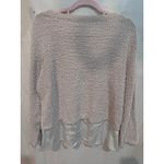 Calvin Klein  Textured Knit Top with Silky Shirt Hem Long Sleeve Light Pink XS Photo 6