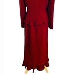 Bigio Garnet Red two piece Maxi suit. Skirt and Jacket. Size 6. Neiman Marcus. Photo 1