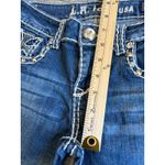 LA Idol USA Capri Jeans size 5 W‎ 29 L 18 29x18 Denim Jean Bling Flap Pockets Blue Photo 6