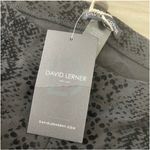 David Lerner New The Classic Black Embossed Snake Print Leggings Size L Photo 4