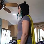 Womens batman shirt With Detachable Cape Halloween Costume 🎃 Cosplay Size XL Gray Photo 1