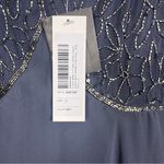 J Kara Maxi Dress with Beaded Overlay Blue Size 4 Photo 6