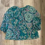 Crown & Ivy  PL Paisley 3/4 Sleeve Peasant Top Photo 10