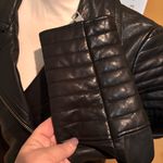 7 For All Mankind Quilted Black Leather Jacket Photo 2