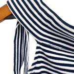 Mango Womens Striped Off The Shoulder Ribbed Cropped Bardot Top Photo 4