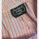Southern Lady Seersucker Pink Striped Capris Pull Photo 5