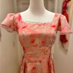 MARCH YII floral midi dress sz S with corset style waist Pink Photo 1