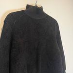 frame denim Frame Black Textured Chenille Mockneck Sweater - size XS Photo 2