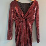 Windsor Braelynn Formal Sequin Burgundy Dress Photo 4