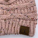 C.C. knit chunky beanie in confetti pink Photo 2