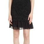 Sam Edelman NWT  Flutter Sleeve‎ Lace and Chiffon Dress Black Size 10 Photo 0