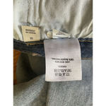 Style & Co Bermuda Jean Shorts Size 10 Blue Denim Fringe Hem Embroidered Trim Photo 6