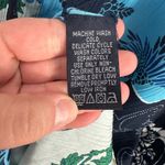 Denim 24/7 Peasant Blouse Women 3X Tie Neck Boho Floral Patchwork Cottage Artsy Blue Photo 5