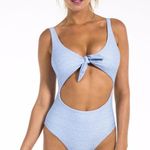 Lolli swim Blue Cut Out One Piece Bathing Suit Photo 0