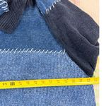 North Crest  Patchwork Turtleneck Sweater Blue Denim Look Size 14W 16W 1X Photo 2