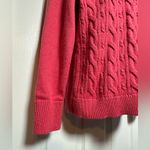 Talbots Classic Red Textured Ribbed Crewneck Women’s Long Sleeve Rope Sweater Photo 3
