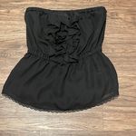 Bebe 2B Strapless Ruffle Top Black Size Medium Photo 5