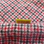 Kuna Baby Alpaca Black Red Houndstooth Fringe Scarf Photo 3