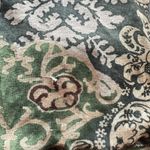 Y2K Anxiety Women's S Babydoll Top Sheer Boho Fairycore Velvet Trim Green Brown Photo 13