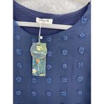 Blooming Jelly  Women's Blouse Short Sleeve Solid Navy Blue Size XXL Trapeze Photo 10