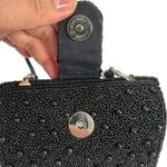 Vintage 80’s Elegant Black Beaded Trunk Clutch Crossbody Purse Formal Wedding Photo 3