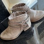 Tan Booties Zip Ankle Boots Western Womens 7 Photo 5