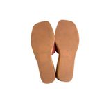 y2k vtg. Burgundy suede wedge mule sandals with wooden wedge heel size 8 Red Photo 6