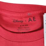 American Eagle Disney x AE  Mickey‎ Mouse Fireworks Graphic Red T-Shirt Photo 7